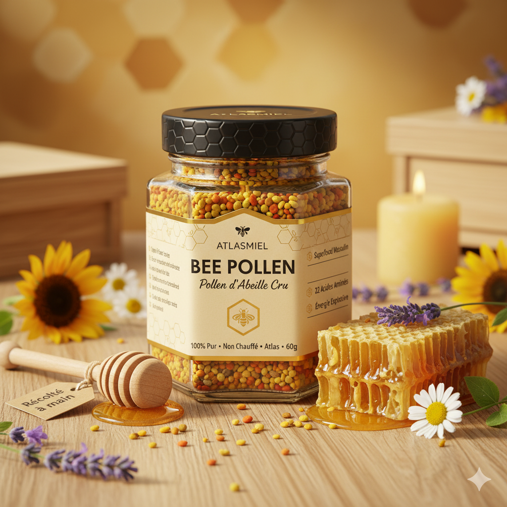 Pollen d'Abeille Cru de l'Atlas - Superfood Masculin